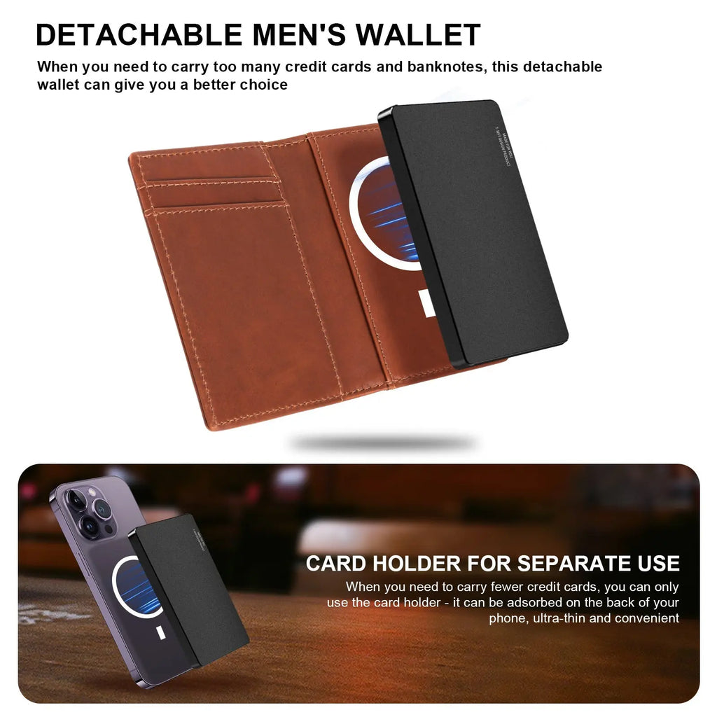 TOYFID Aluminum Alloy Wallet With Genuine Leather Cover Men's Billfolds TOYFID Wallet