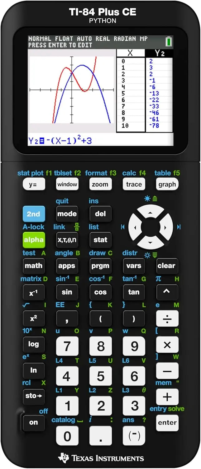 TI-84 Plus CE Color Graphing Calculator - Black