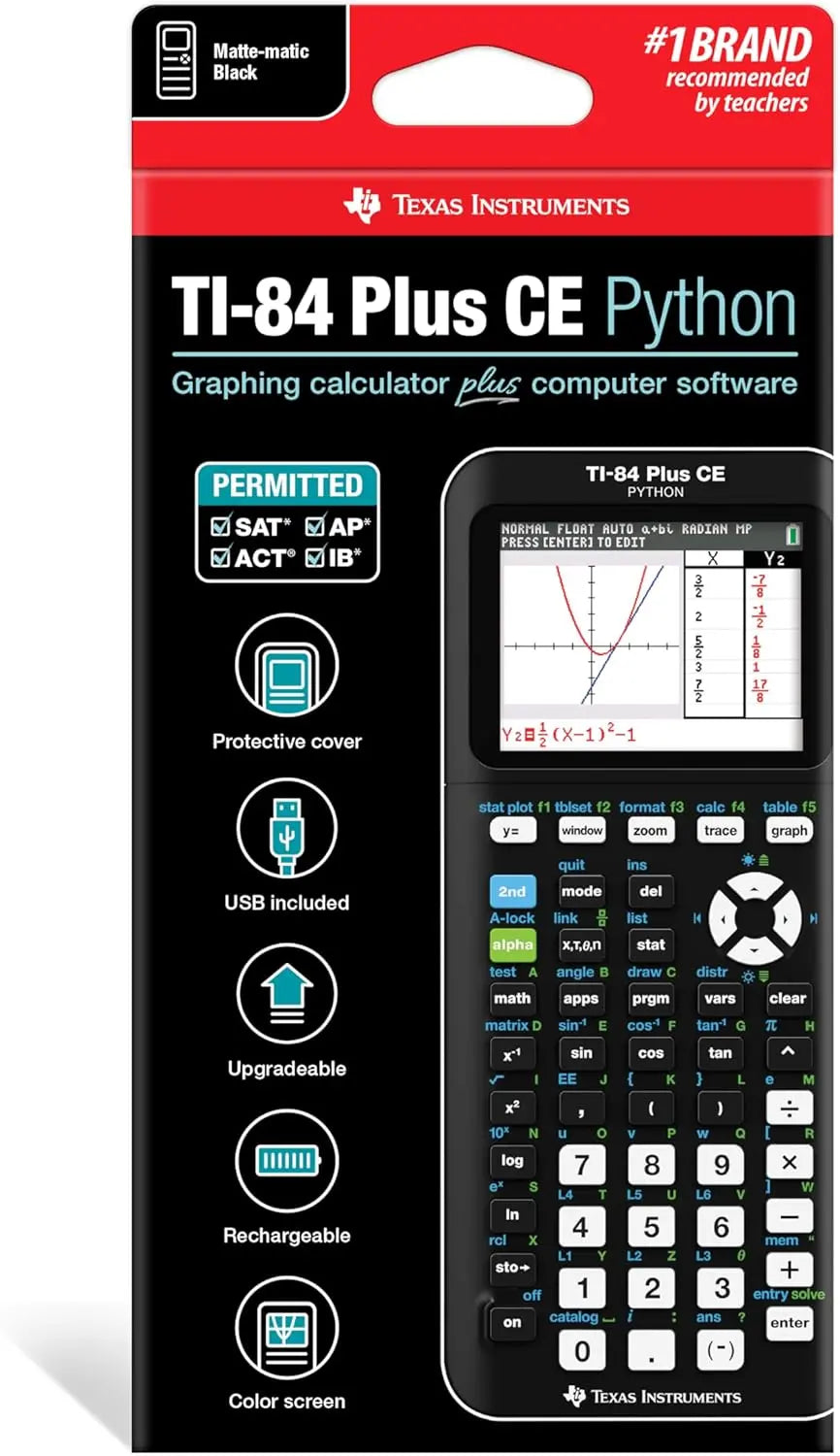 TI-84 Plus CE Color Graphing Calculator - Black