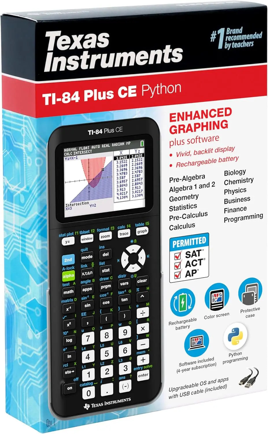 TI-84 Plus CE Color Graphing Calculator - Black